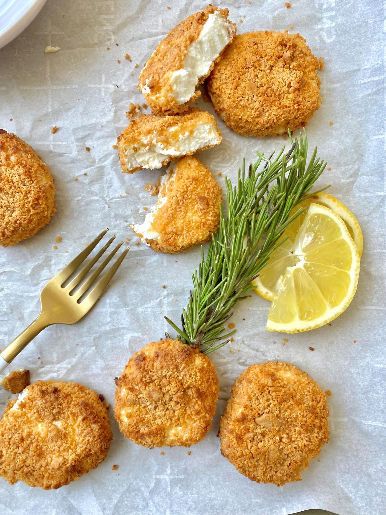keto fried goat cheese
