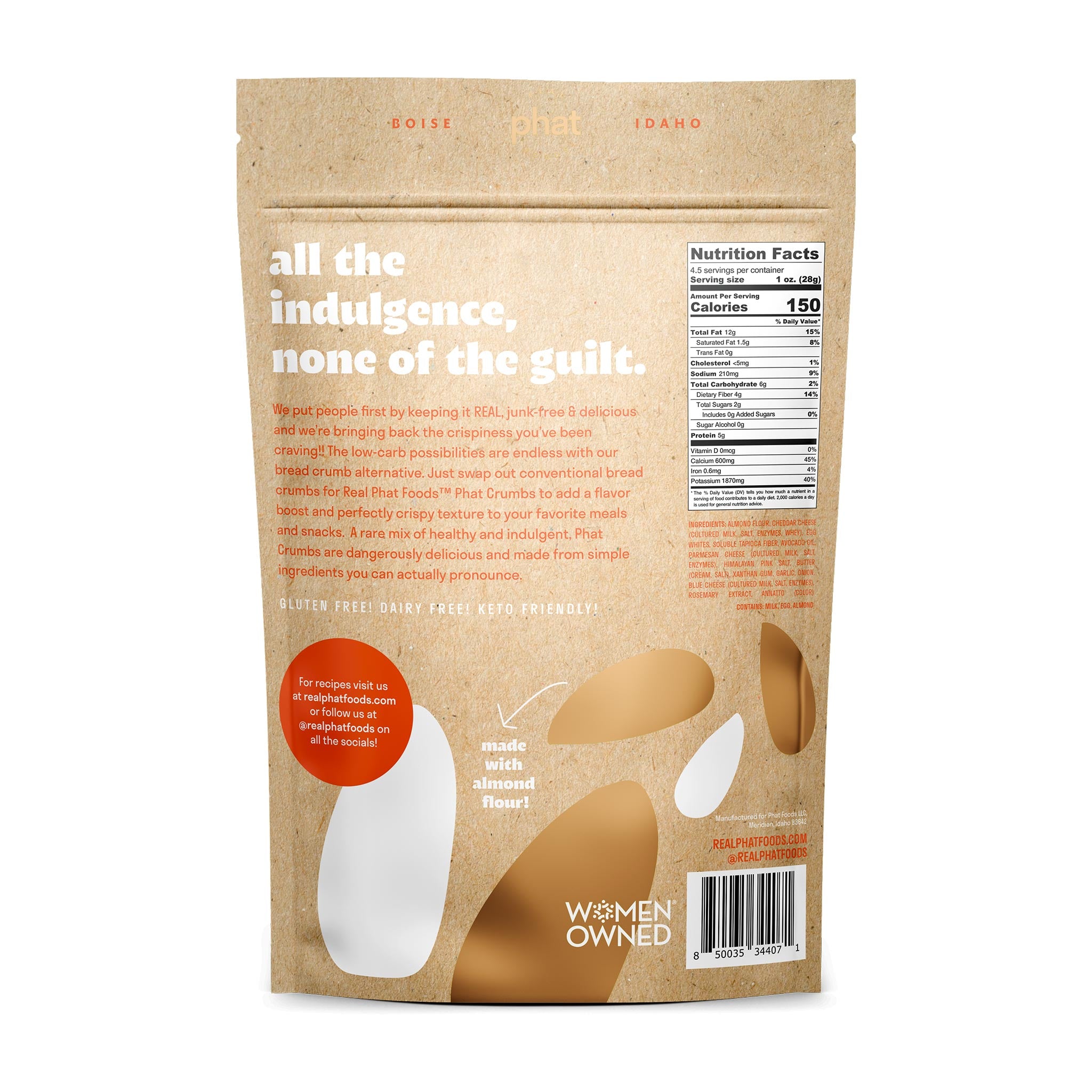 Phat Crumbs Cheddar Nutrition Facts