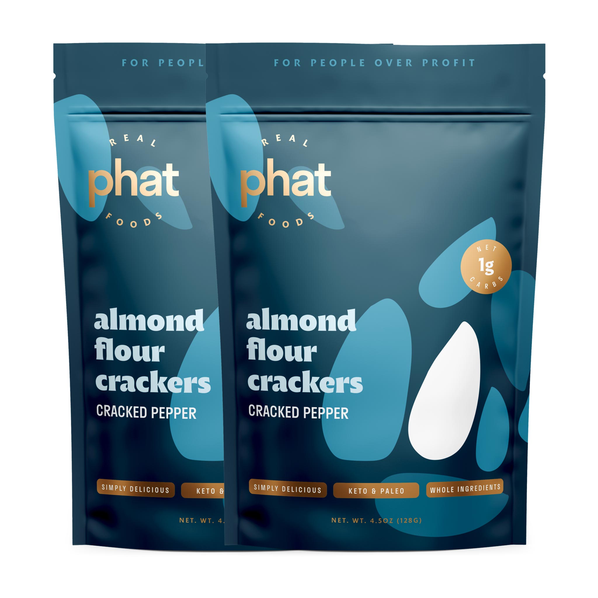 Almond Flour Crackers - Cracked Pepper