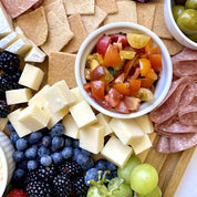 Almond Flour Crackers - Cracked Pepper in a cheese plate