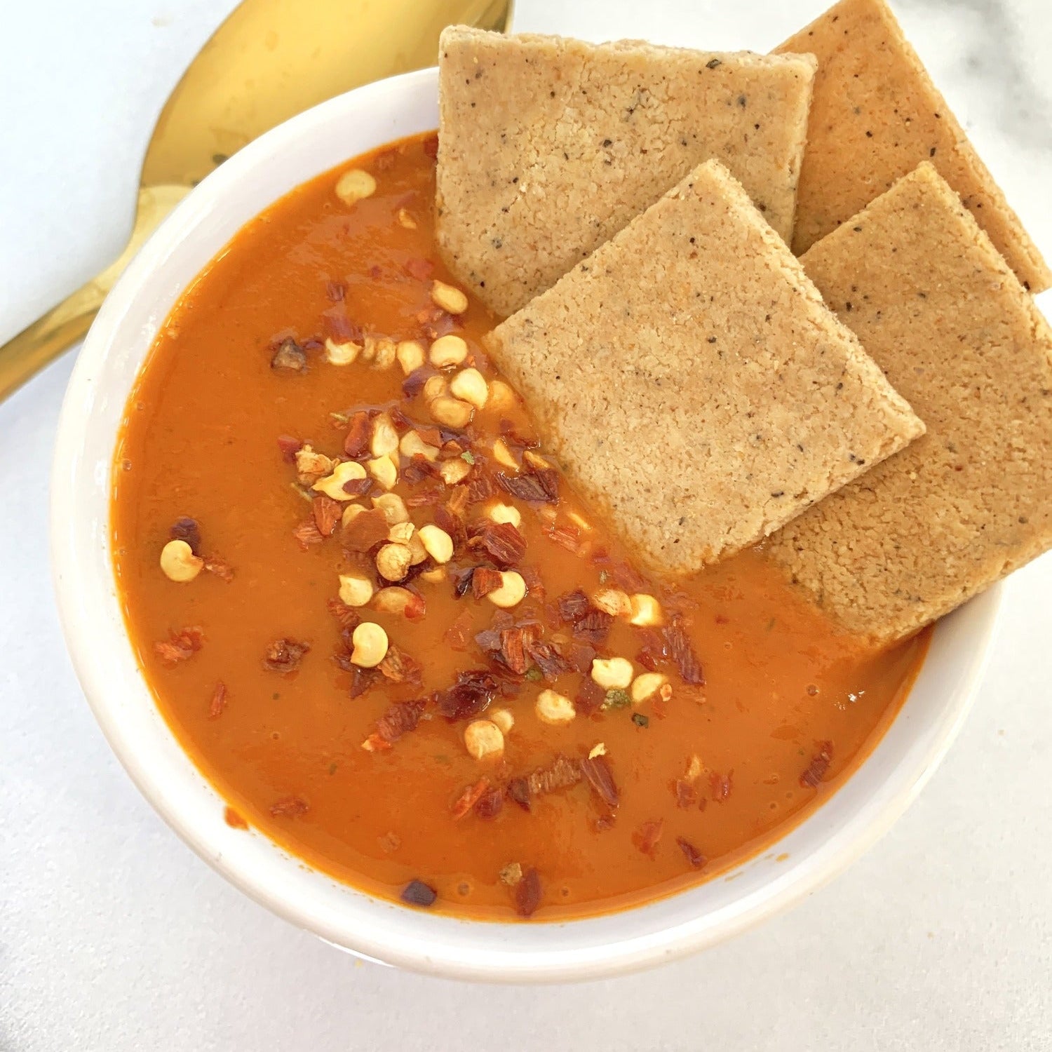 real phat foods cracked pepper crackers in soup
