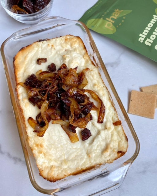 Creamy goat cheese dip with caramelized onions recipe