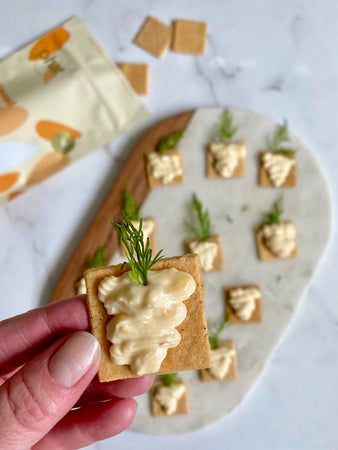 Easter Appetizer Creamy "Carrot" Crackers