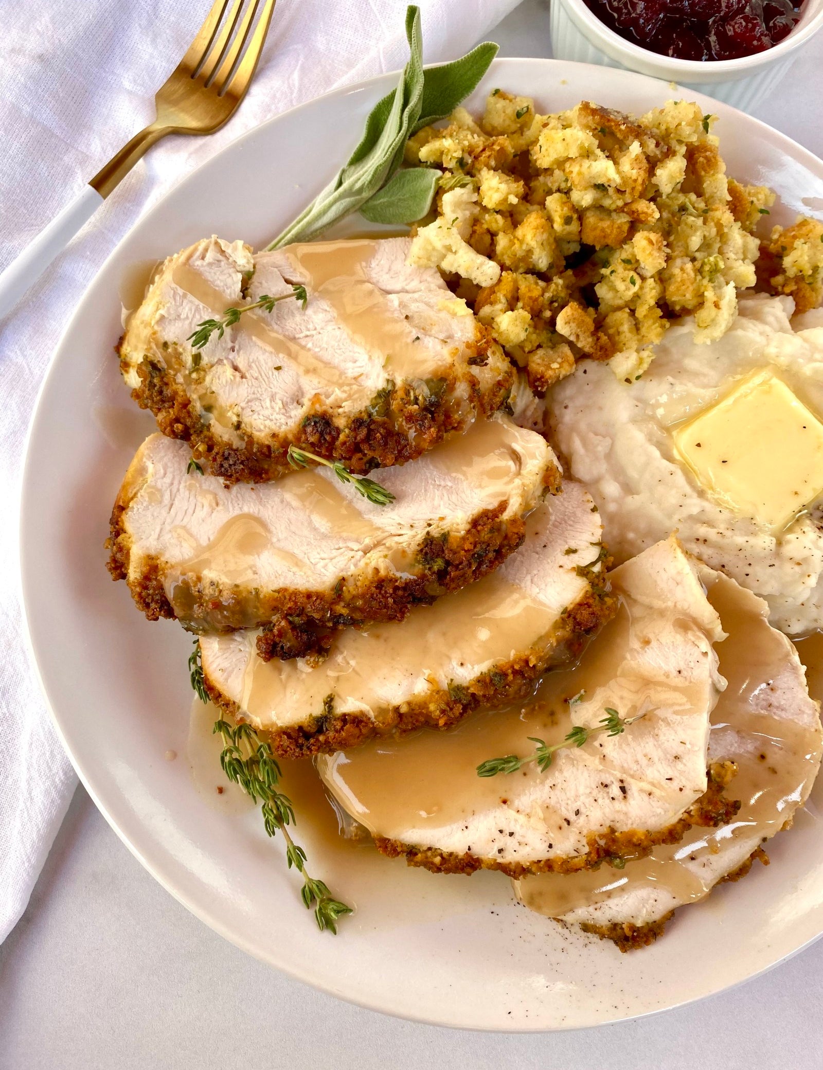 Herb and Crumb Crusted Turkey Breast