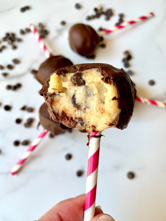 Healthy Cookie Dough "Cake" Pops