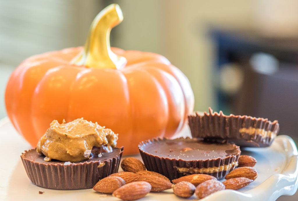 Real Phat Foods peanut butter cups in fall.