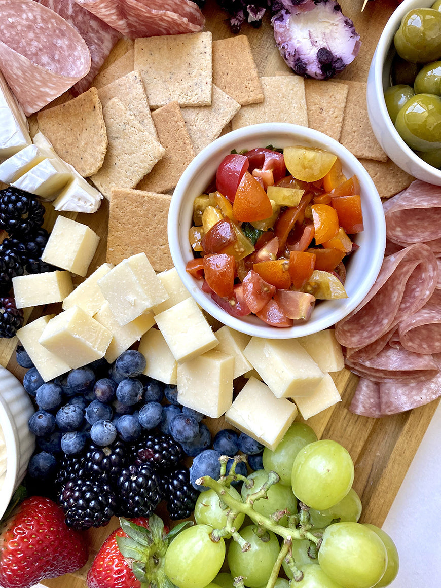 Almond Flour Crackers - Cracked Pepper Three Pack on a Cheese Board