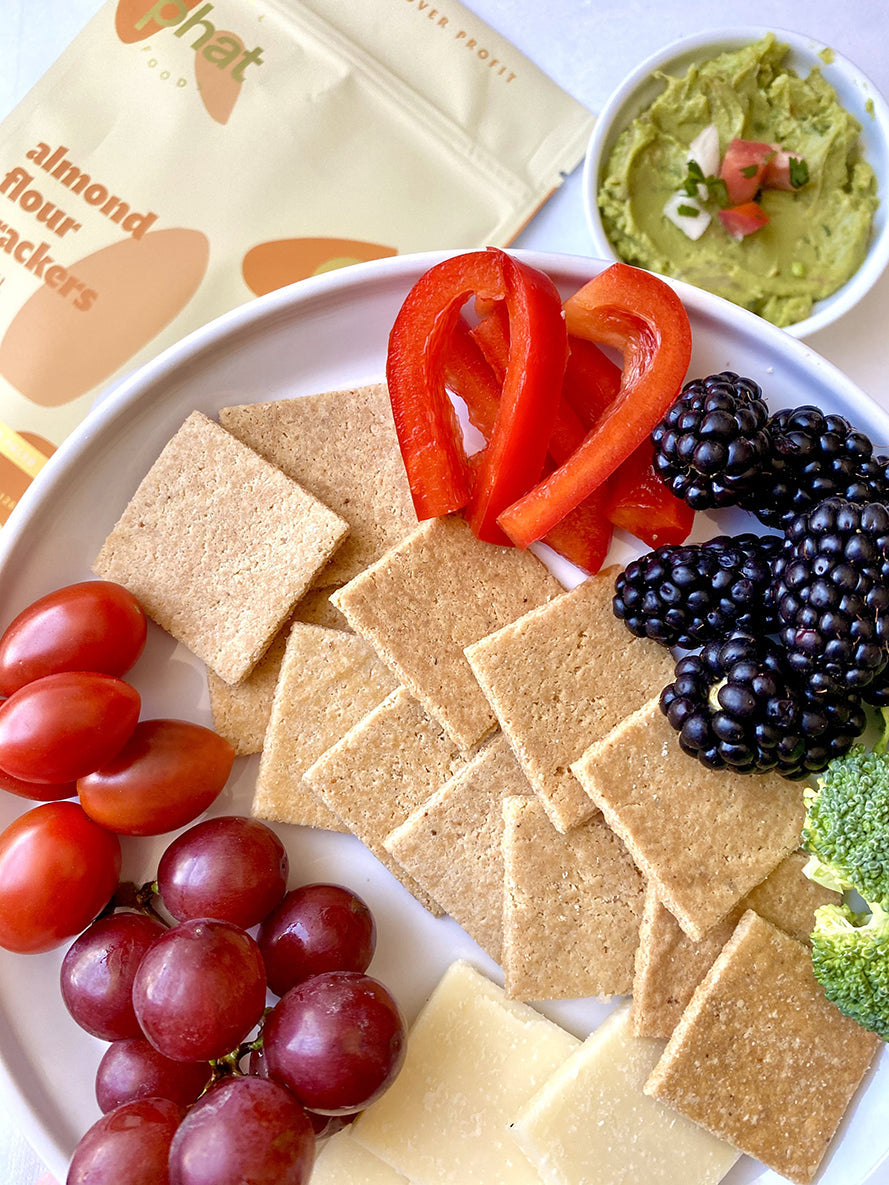 Original Phat Crackers with Fruit and Guacamole