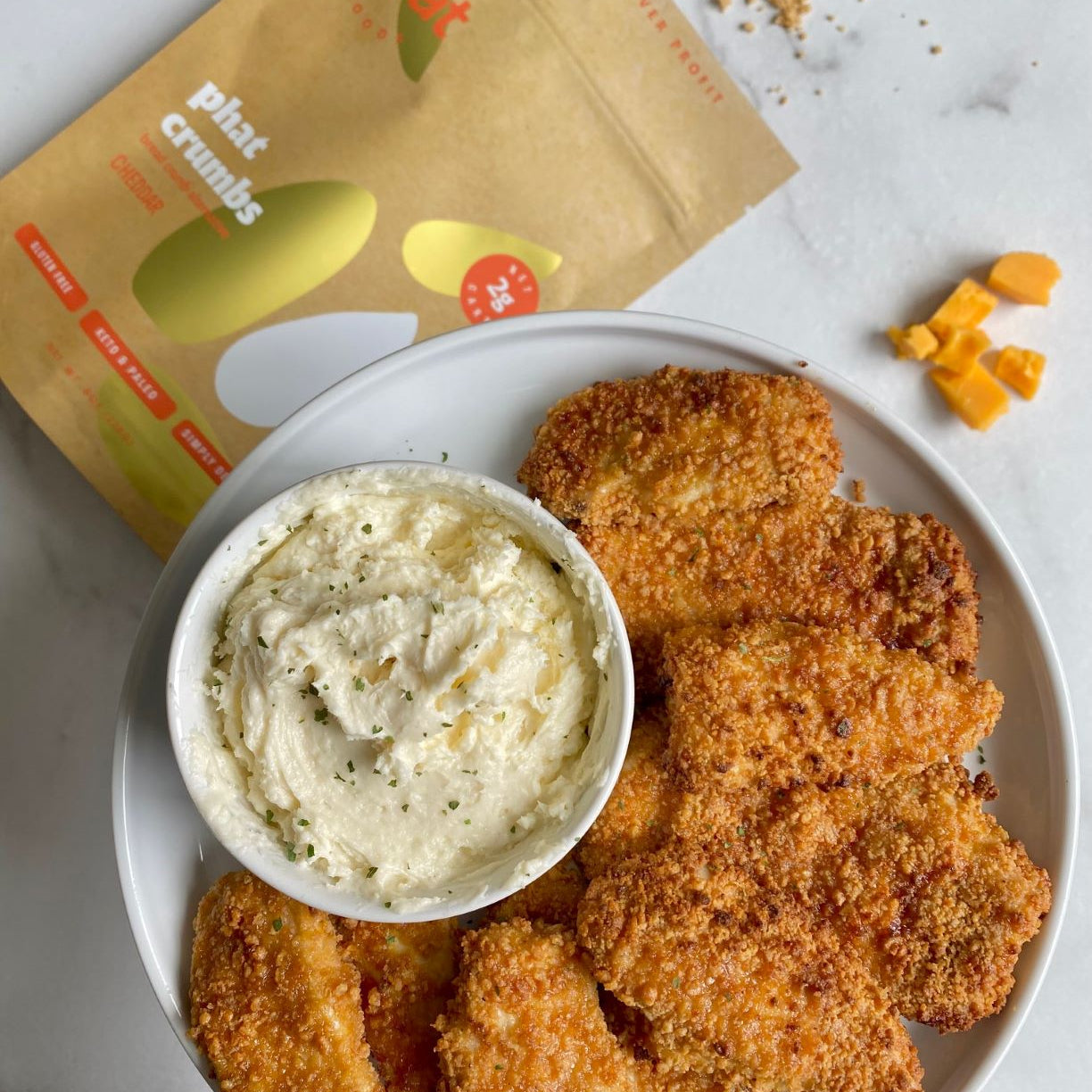 Phat Crumbs Cheddar - With Dip