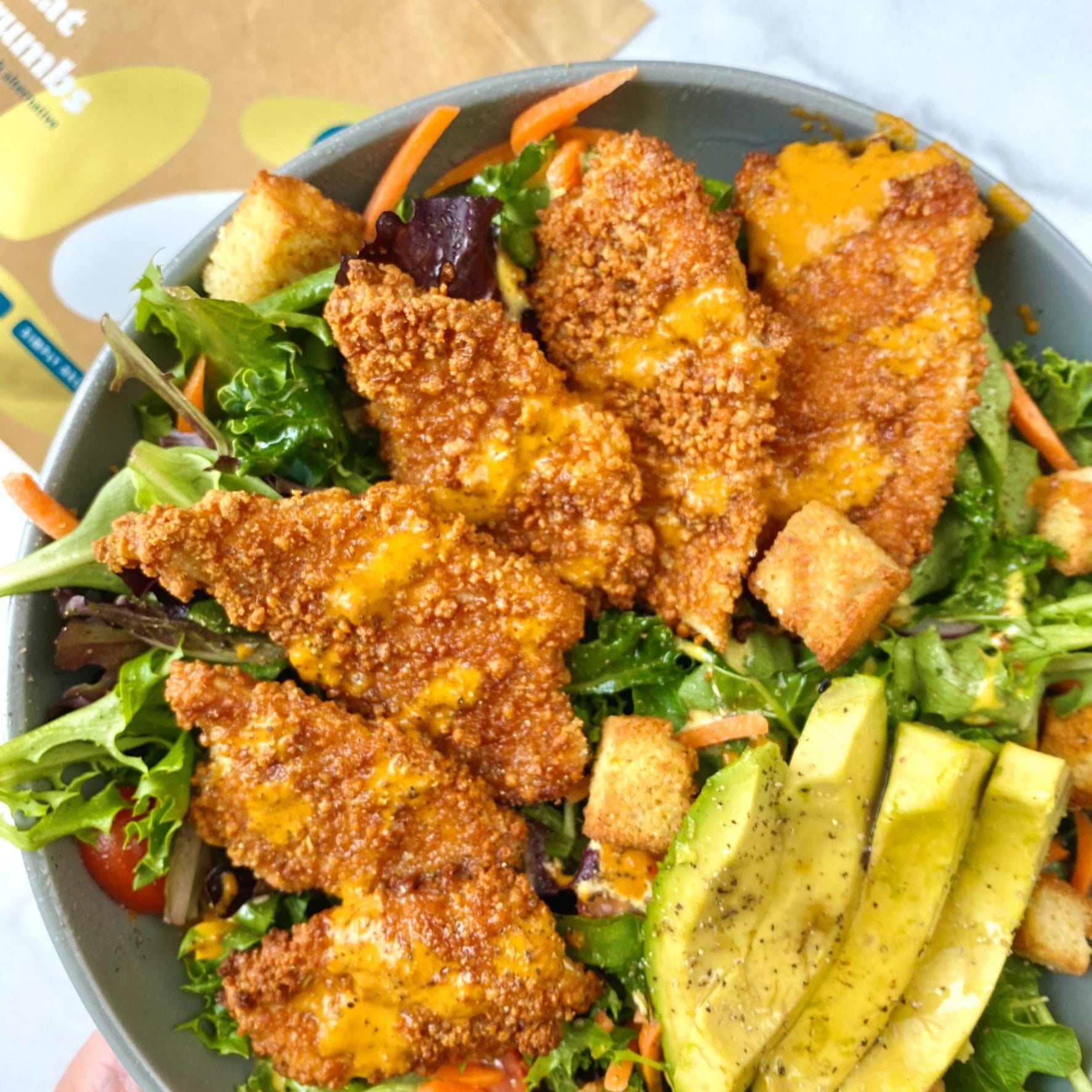 Italian Phat Crumbs in Salad
