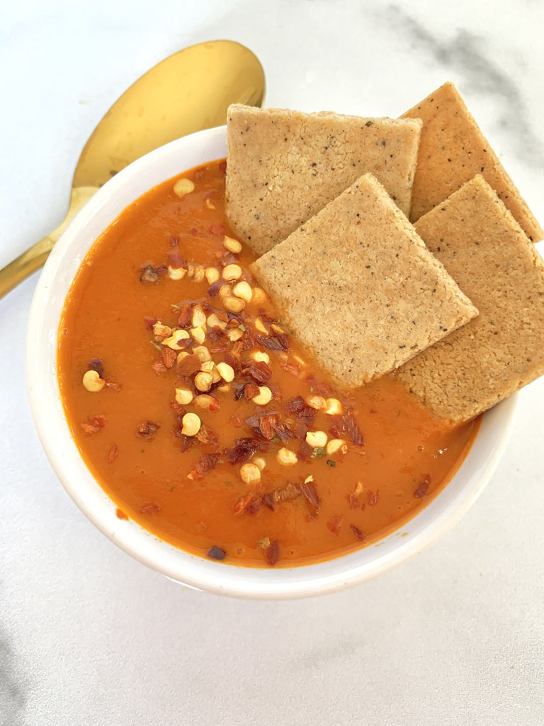 real phat foods cracked pepper crackers in soup