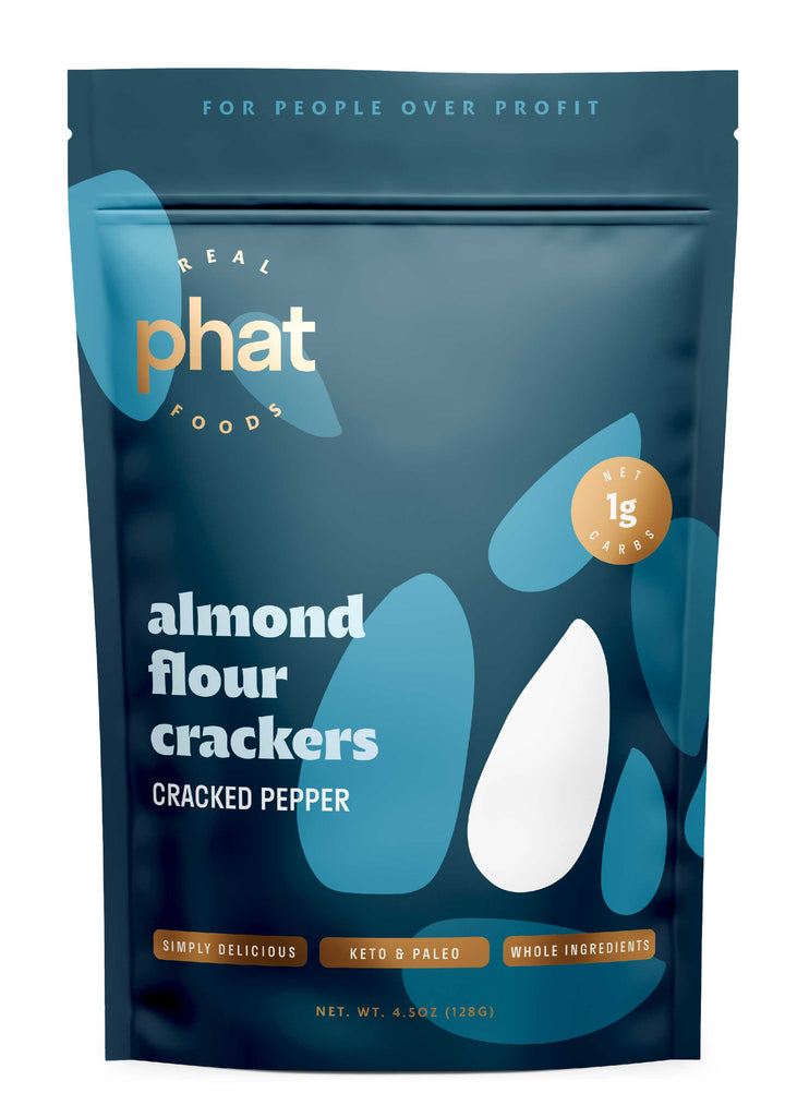 Almond Flour Crackers - Cracked Pepper