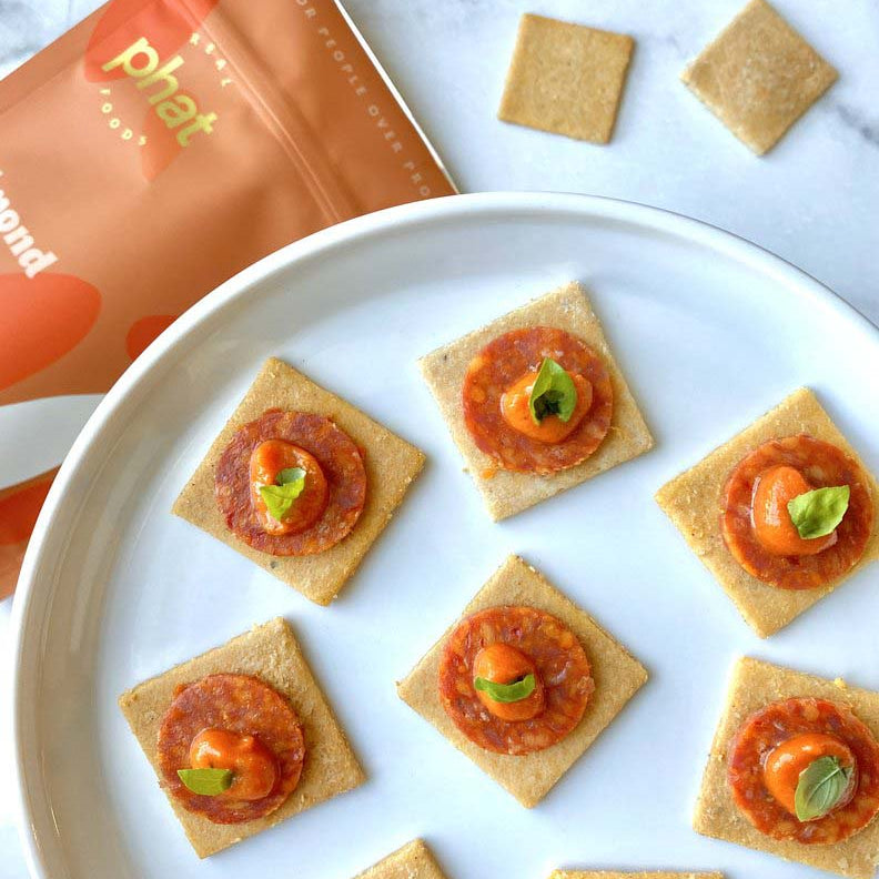 Cheddar Almond Flour Crackers - Treats for Holidays