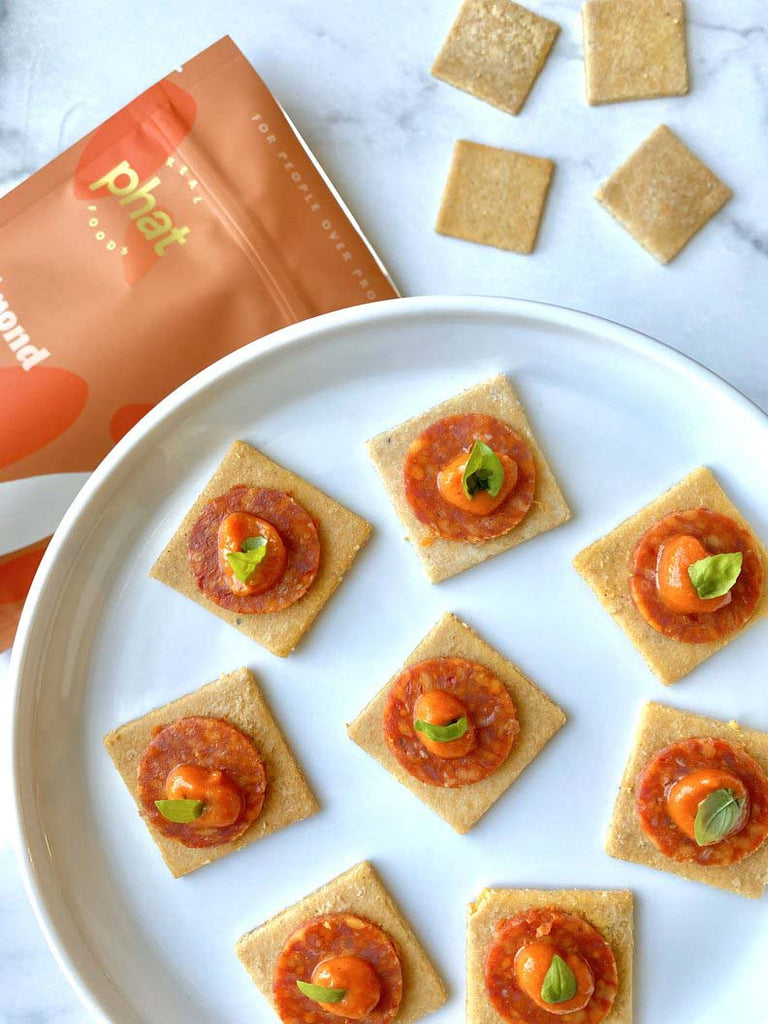 Cheddar Almond Flour Crackers - Treats for Holidays