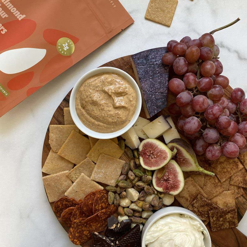 Cheddar Almond Flour Crackers - Cheese and Nut Board