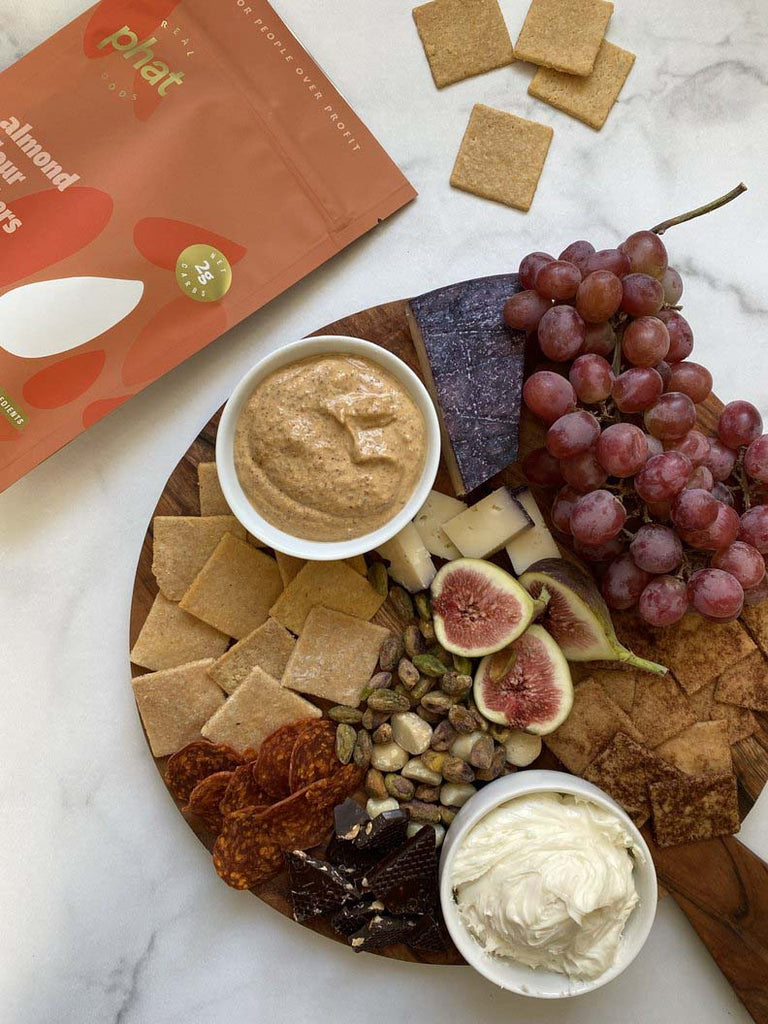 Cheddar Almond Flour Crackers - Cheese and Nut Board